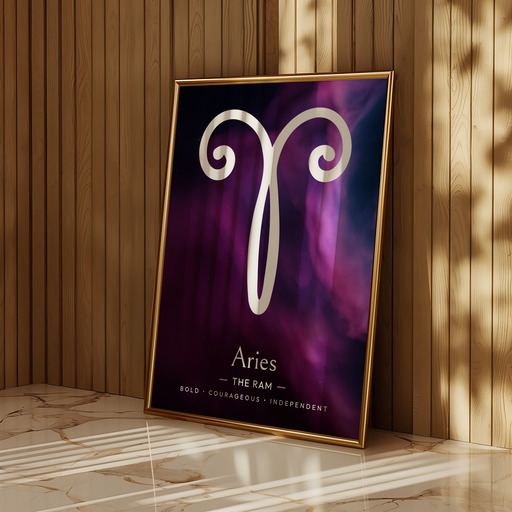 Aries in Curvy Print - Custom Zodiac Sign Poster 11