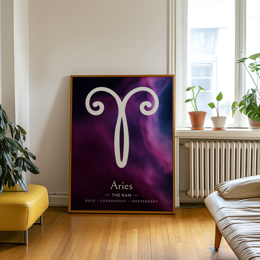 Aries in Curvy Print - Custom Zodiac Sign Poster 9