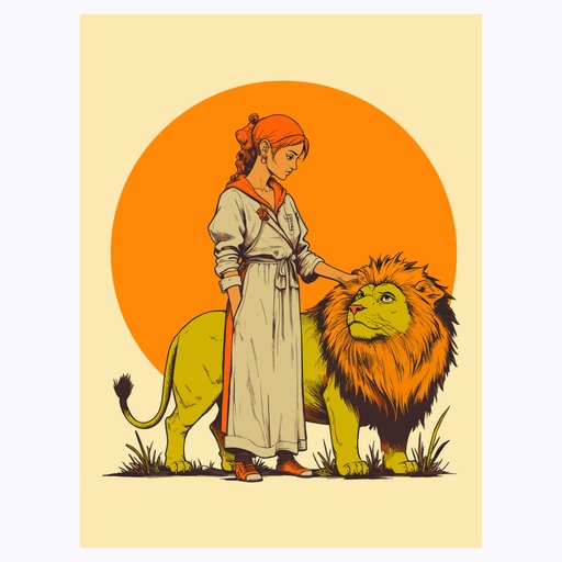 Strength in Vibrant Grunge Print - Custom Tarot Card Poster 6