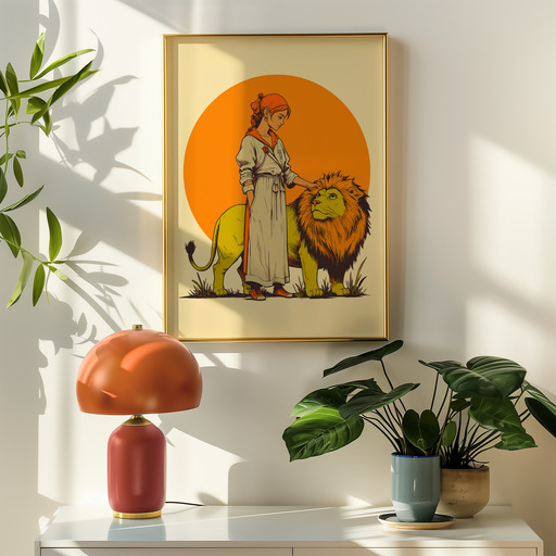 Strength in Vibrant Grunge Print - Custom Tarot Card Poster 9
