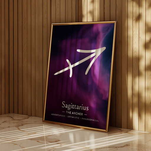 Sagittarius in Curvy Print - Custom Zodiac Sign Poster 11