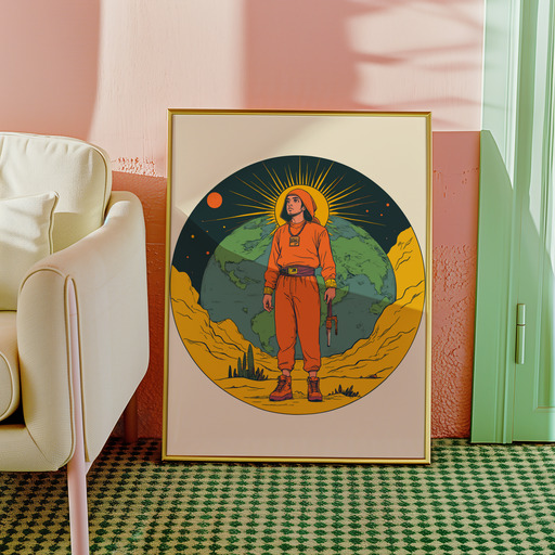 The World in Vibrant Grunge Print - Custom Tarot Card Poster 10