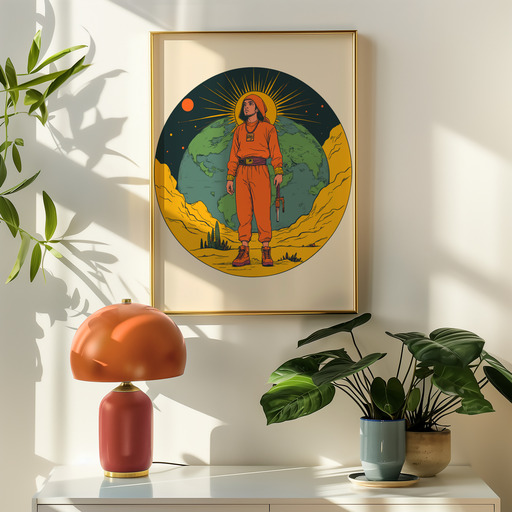 The World in Vibrant Grunge Print - Custom Tarot Card Poster 9