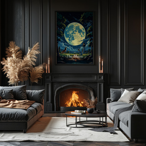 The Moon in Enchanted Surrealism Print - Custom Tarot Card Poster 11
