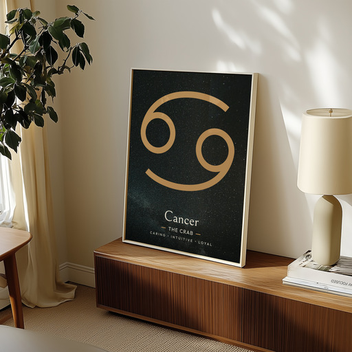 Cancer in Simple Sharp Print - Custom Zodiac Sign Poster 11