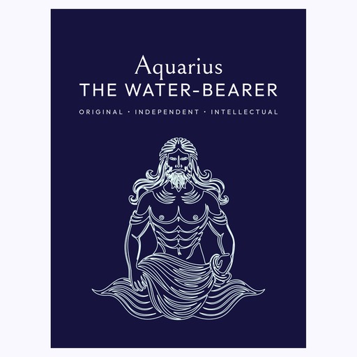 Aquarius in Fine Line Print - Custom Zodiac Sign Poster 6