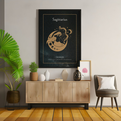 Sagittarius in Block Print - Custom Zodiac Sign Poster 10