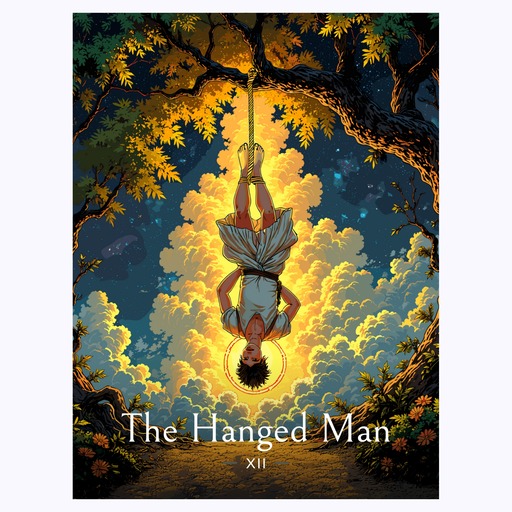 The Hanged Man in Enchanted Surrealism Print - Custom Tarot Card Poster 6