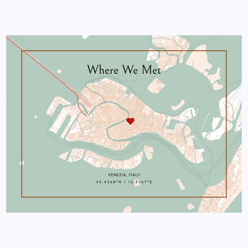 Where We Met Poster - Classic Street Map 6