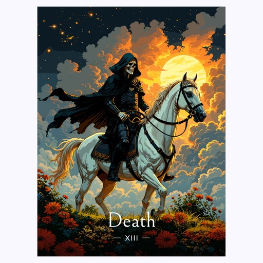 Death in Enchanted Surrealism Print - Custom Tarot Card Poster 6
