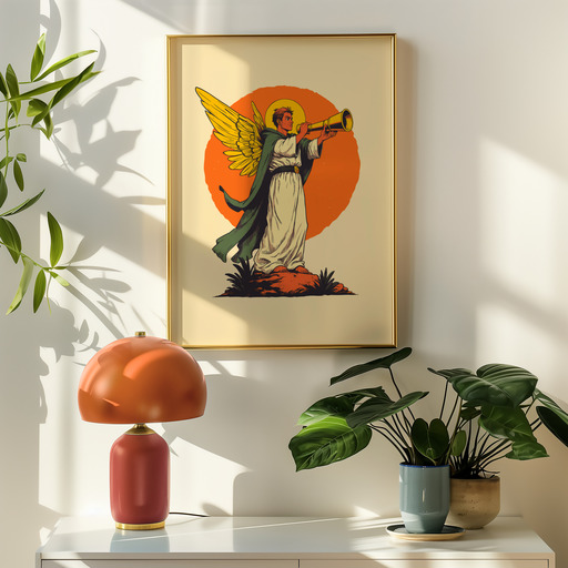 Judgement in Vibrant Grunge Print - Custom Tarot Card Poster 9