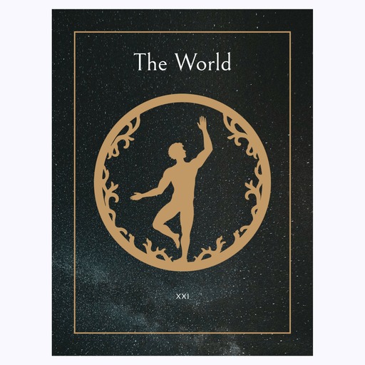 The World in Block Print - Custom Tarot Card Poster 6