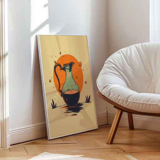 Aquarius in Vibrant Grunge Print - Custom Zodiac Sign Poster 9