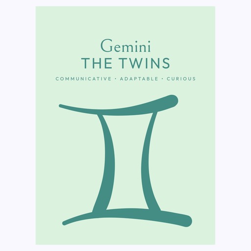 Gemini in Wavy Paintbrush Print - Custom Zodiac Sign Poster 6