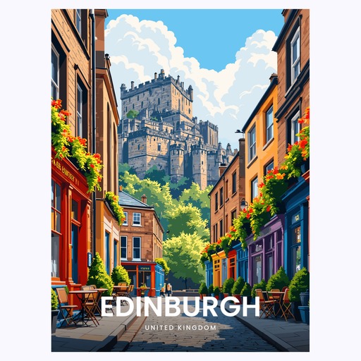 Edinburgh Travel Print - Vintage Travel Art Poster 6