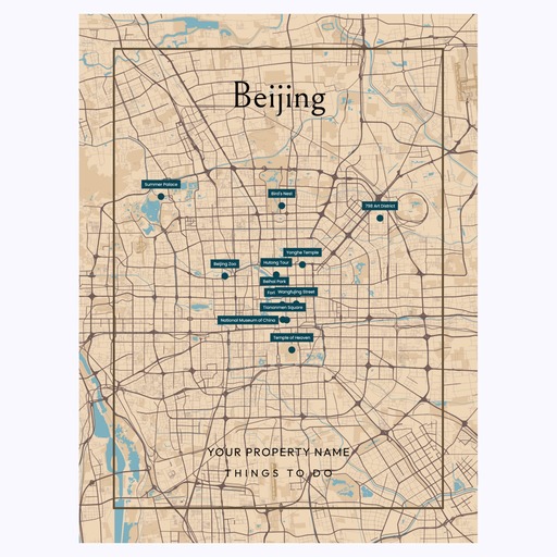 Beijing Airbnb Tourist Poster in Road Trip - Street Map 6