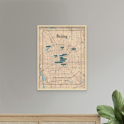 Beijing Airbnb Tourist Poster in Road Trip - Street Map 8