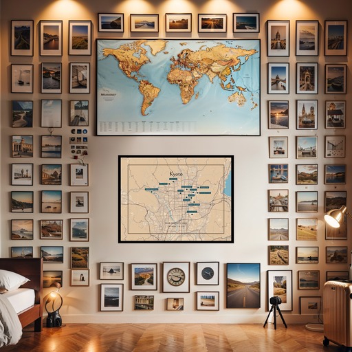 Kyoto Airbnb Tourist Poster in Road Trip - Street Map 8