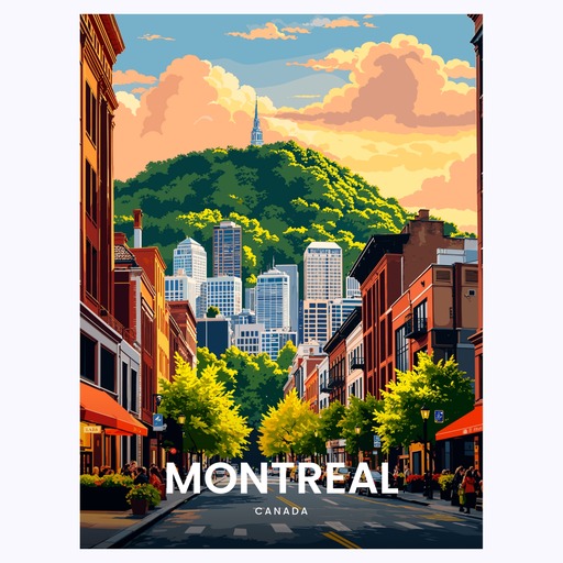 Montreal Travel Print - Vintage Travel Art Poster 6