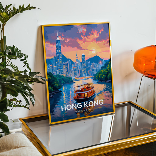 Hong Kong Travel Print - Vintage Travel Art Poster 9
