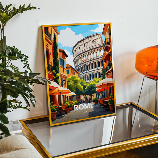 Rome Travel Print - Vintage Travel Art Poster 9