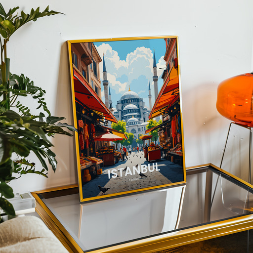 Istanbul Travel Print - Vintage Travel Art Poster 9