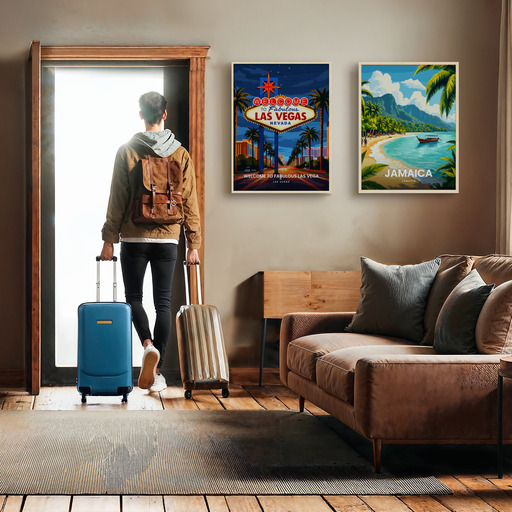 Welcome to Fabulous Las Vegas Travel Print - Vintage Travel Art