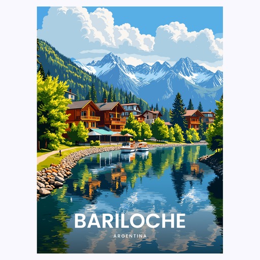 Bariloche Travel Print - Vintage Travel Art Poster 6