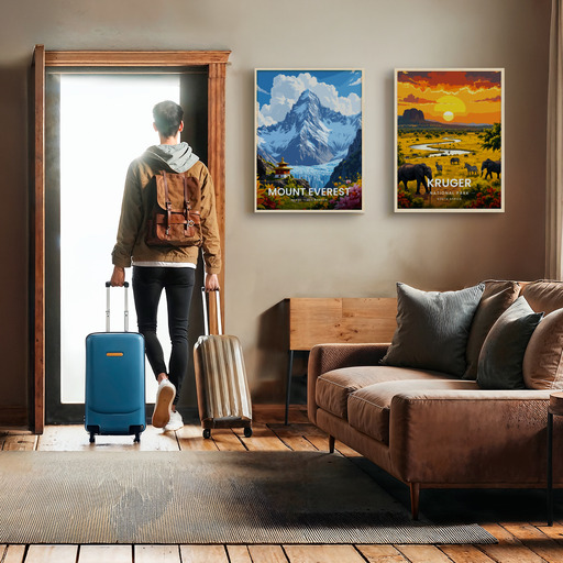 Mount Everest Travel Print - Vintage Travel Art Poster 11