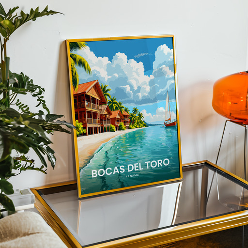 Bocas del Toro Travel Print - Vintage Travel Art Poster 9