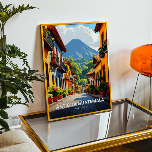 Antigua Guatemala Travel Print - Vintage Travel Art Poster  9