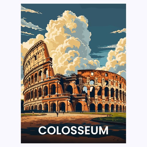 Colosseum Travel Print - Vintage Travel Art Poster 6