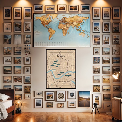 Krakow Airbnb Tourist Poster in Road Trip - Street Map 9