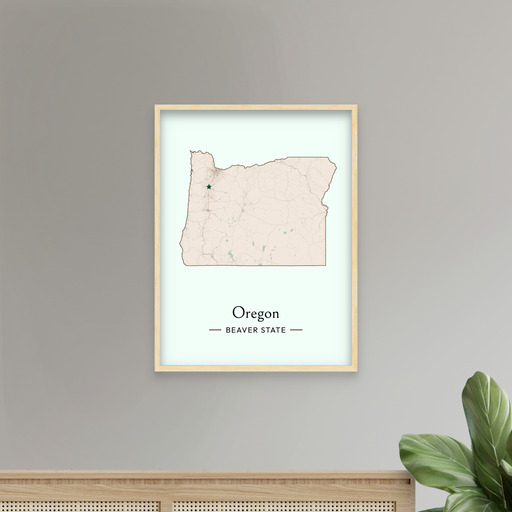 Oregon State Poster - Boundary Map 8