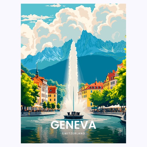 Geneva Travel Print - Vintage Travel Art Poster 6