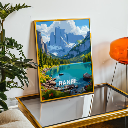 Banff National Park Travel Print - Vintage Travel Art Poster 9