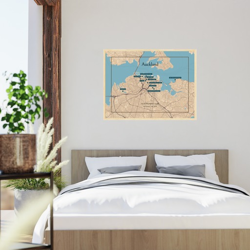 Auckland Airbnb Tourist Poster in Road Trip - Street Map 10