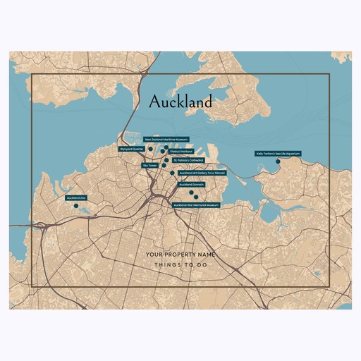 Auckland Airbnb Tourist Poster in Road Trip - Street Map 6