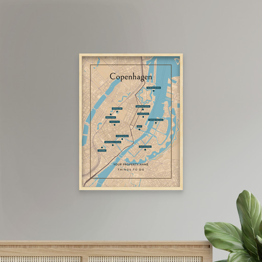Copenhagen Airbnb Tourist Poster in Road Trip - Street Map 8