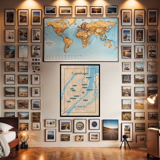 Copenhagen Airbnb Tourist Poster in Road Trip - Street Map 9