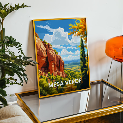 Mesa Verde Travel Print - Vintage Travel Art Poster 9