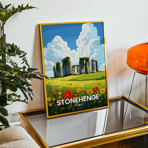 Stonehenge Travel Print - Vintage Travel Art Poster 9