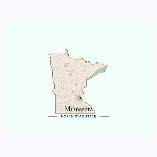 Minnesota State Poster - Boundary Map 6