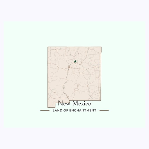 New Mexico State Poster - Boundary Map 6