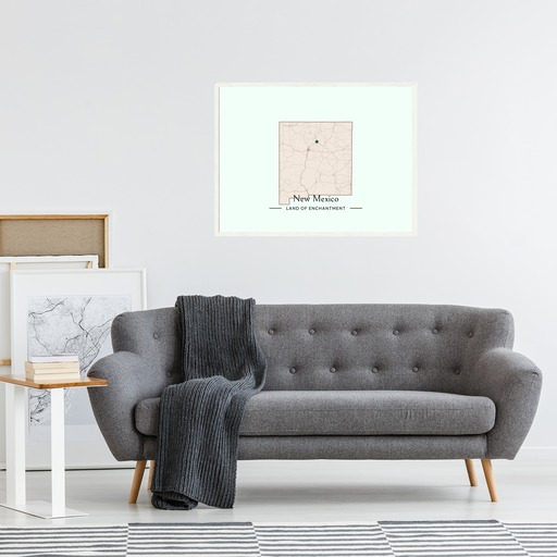 New Mexico State Poster - Boundary Map 9