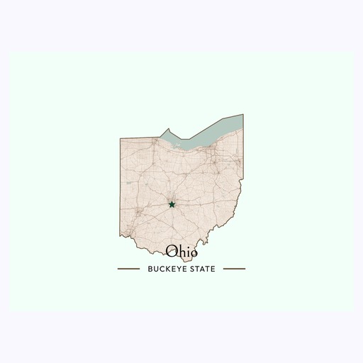 Ohio State Poster - Boundary Map 6