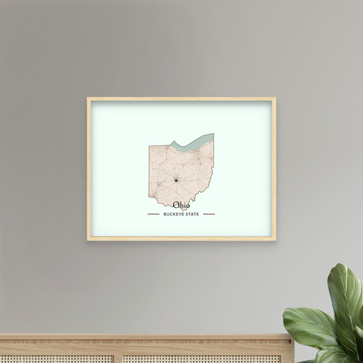 Ohio State Poster - Boundary Map 8