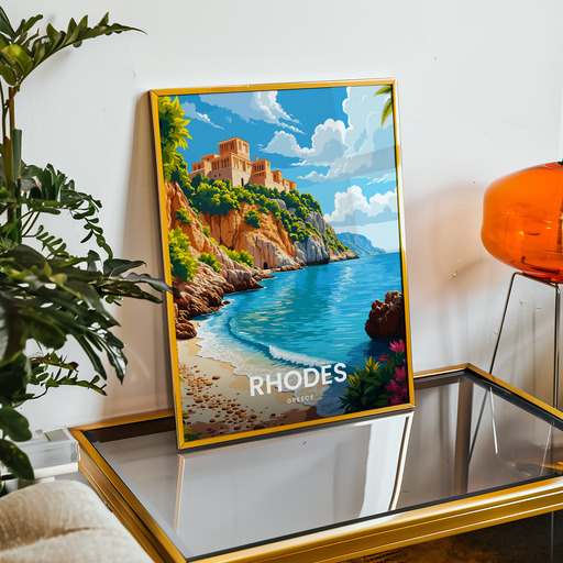 Rhodes Travel Print - Vintage Travel Art Poster 9