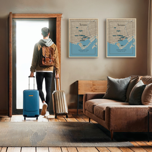 Toronto Airbnb Tourist Poster in Road Trip - Street Map 11