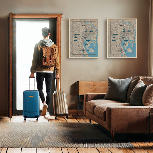 Tokyo Airbnb Tourist Poster in Road Trip - Street Map 11